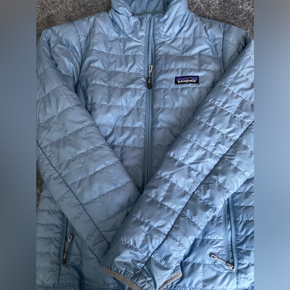 Patagonia light blue coat